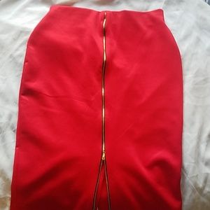 Red Maxi Skirt